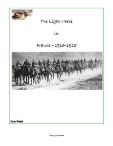 The Light Horse in France – [removed]Matt Walsh