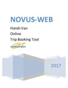 NOVUS-WEB Handi-Van Online Trip Booking Tool  2017