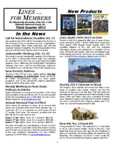 LINES … FOR MEMBERS New Products  The Membership Newsletter of the ACL & SAL