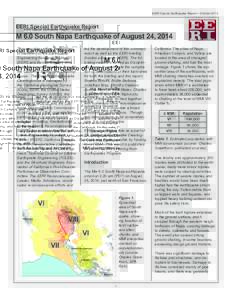 EERI Special Earthquake Report – OctoberEERI Special Earthquake Report M 6.0 South Napa Earthquake of August 24, 2014 This report describes the findings