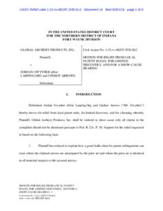 USDC IN/ND case 1:15-cvJVB-SLC document 16 filedpage 1 of 8  IN THE UNITED STATES DISTRICT COURT FOR THE NORTHERN DISTRICT OF INDIANA FORT WAYNE DIVISION Civil Action No. 1:15-cvJVB-SLC