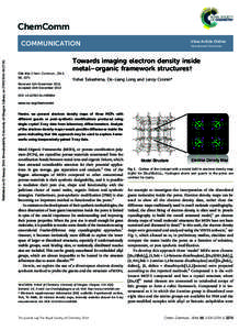 ChemComm View Article Online Published on 02 JanuaryDownloaded by University of Glasgow Library on:17:30.  COMMUNICATION