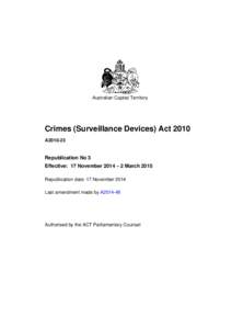 Crimes (Surveillance Devices) Act 2010