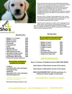 Paws 4 Shots and more provides premium preventative veterinary care for dogs and cats at a convenient location near you. Our experienced team will assist you in choosing and providing the vaccinations that are best suite