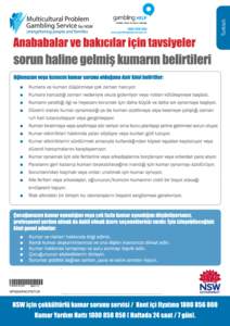 Turkish  English Advice for parents and carers