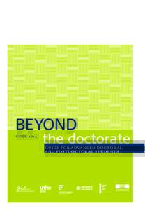 BEyOND GU iDEthe doctorate GUIDE FOR ADVANCED DOCTOR AL AND POSTDOCTOR AL STUDENTS
