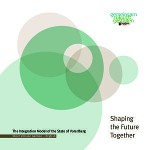 The Integration Model of the State of Vorarlberg Short Version German – English Shaping the Future Together