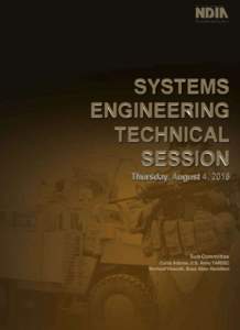 SYSTEMS ENGINEERING TECHNICAL SESSION Thursday, August 4, 2016