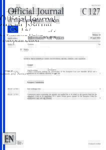 Official Journal of the European Union English edition Information and Notices