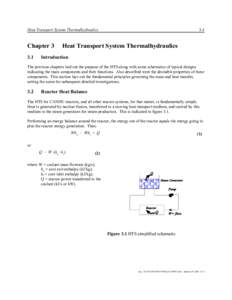 Heat Transport System Thermalhydraulics  Chapter[removed]