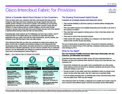 At-A-Glance  Cisco Intercloud Fabric for Providers Deliver a Complete Hybrid Cloud Solution to Your Customers  The Growing Trend toward Hybrid Clouds