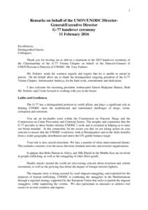 Microsoft Word - Remarks on behalf of the UNOV at G77 Handover_11 February 2016_FINAL