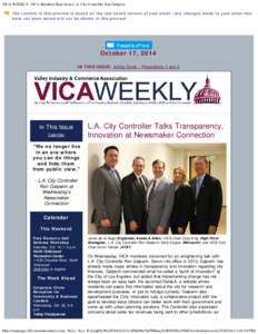 VICA WEEKLY: VICA Members Hear from L.A. City Controller Ron Galperin