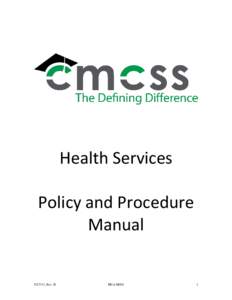 Health Services Policy and Procedure Manual[removed], Rev. B
