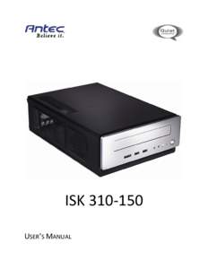 ISK[removed]USER’S MANUAL TABLE OF CONTENTS INTRODUCTION 1.1