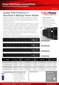 Power Distribution Units(PDUs) with Network Interface & Remote Management PDUD0012EU-00 Quality PDU Products to Distribute & Manage Power Needs