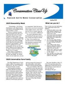 ConservationCloseUp Hancock Soil & Water Conservation Spring 2018 What can you do ?