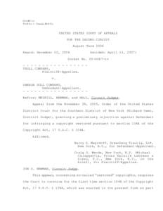 [removed]cv Troll Co. v. Uneeda Doll Co. UNITED STATES COURT OF APPEALS FOR THE SECOND CIRCUIT August Term 2006