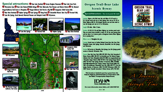 Special attractions:  Bear Lake Overlook; Gutzon Borglum Monument; Bear Lake State Park; Minnetonka Cave;