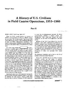 SECR-ET George F. Howe A History of u.s. Civilians in Field Comint Operations, [removed]Part II