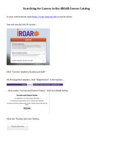 Microsoft Word - HOW TO ACCESS THE iROAR COURSE CATALOG.docx