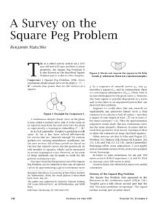 A Survey on the Square Peg Problem Benjamin Matschke T