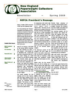 New England Paperweight Collectors Association Newsletter  —