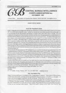 I Central Bureau Intelligence Corps Association Inc  DECEMBER 1997 | CENTRAL BUREAU INTELLIGENCE CORPS ASSOCIATION Inc.