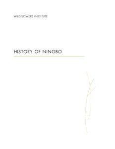 WILDFLOWERS INSTITUTE  HISTORY OF NINGBO