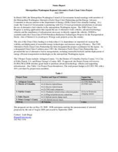 Microsoft Word - Status Report 1 - Regional Clean Cities Project.doc
