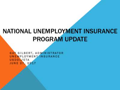 National Unemployment Insurance Update
