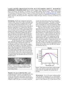 GLOBAL DIVINER CHRISTIANSEN FEATURE SPACE WEATHERING EFFECTS: HYPOTHESES, EXPERIMENT AND MITIGATION. Paul G. Lucey1, Eugenie Song1, Benjamin T Greenhagen2, Jeffrey GillisDavis1, Ian Thomas3, Neil Bowles3, Luis Millan2, K