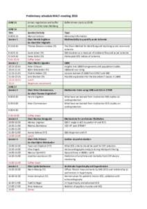 Microsoft Word - Preliminary schedule MALT