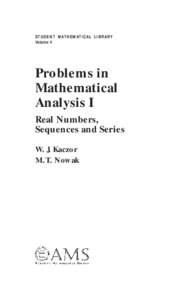 Metric geometry / Calculus / Series / Sequence / Real analysis / Real number / Complete metric space / Limit superior and limit inferior / Cauchy product / Mathematical analysis / Mathematics / Elementary mathematics