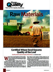 RawMaterials FOOD INGREDIENTS Warburtons contracts directly with 600 Canadian farmers