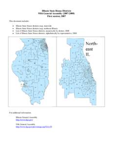 Illinois State House Districts 95th General Assembly[removed]First session, 2007 This document includes: • •