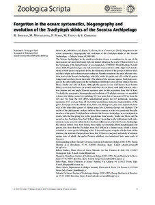 Zoologica Scripta Forgotten in the ocean: systematics, biogeography and evolution of the Trachylepis skinks of the Socotra Archipelago