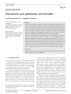 Paid domestic work, globalization, and informality
