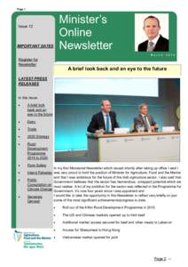 Page 1  Minister’s Online Newsletter