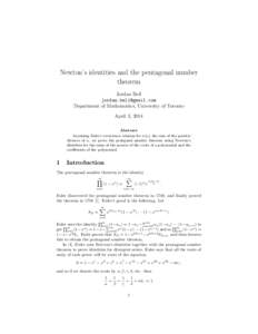 Recurrence relation / Integer sequences / Divisor function / Arithmetic function / Mathematics / Number theory / Pentagonal number theorem
