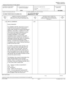 PRINTED: FORM APPROVED Alabama Department of Public Health STATEMENT OF DEFICIENCIES AND PLAN OF CORRECTION