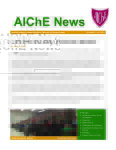AIChE News American Institute of Chemical Engineers - Missouri S&T Student Chapter Newsletter - FallLearning from the Best: The Fall 2013 Speakers