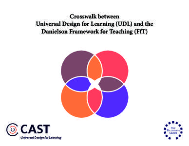 Crosswalk between Universal Design for Learning (UDL) and the Danielson Framework for Teaching (FfT) Danielson FfT/UDL Crosswalk Purpose