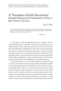 Scholarly Editing: The Annual of the Association for Documentary Editing Volume 33, 2012 | http://www.scholarlyediting.org/2012/essays/essay.fierst.html A 