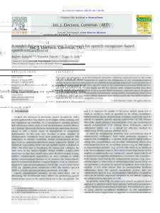A model distance maximizing framework for speech recognizer-based speech enhancement