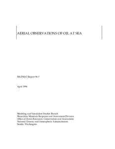 AERIAL OBSERVATIONS OF OIL AT SEA  HAZMAT Report 96-7 April 1996