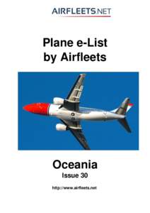 Plane e-List by Airfleets Oceania Issue 30 http://www.airfleets.net