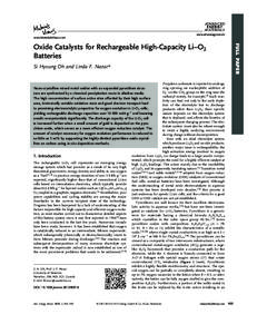 www.advenergymat.de www.MaterialsViews.com FULL PAPER  Oxide Catalysts for Rechargeable High-Capacity Li–O2