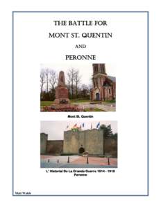 THE BATTLE FOR MONT ST. QUENTIN AND PERONNE
