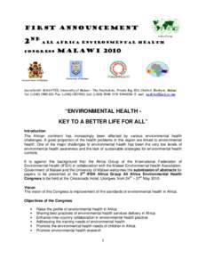 2nd All Africa Environmental Health Congress (AAEHC2)